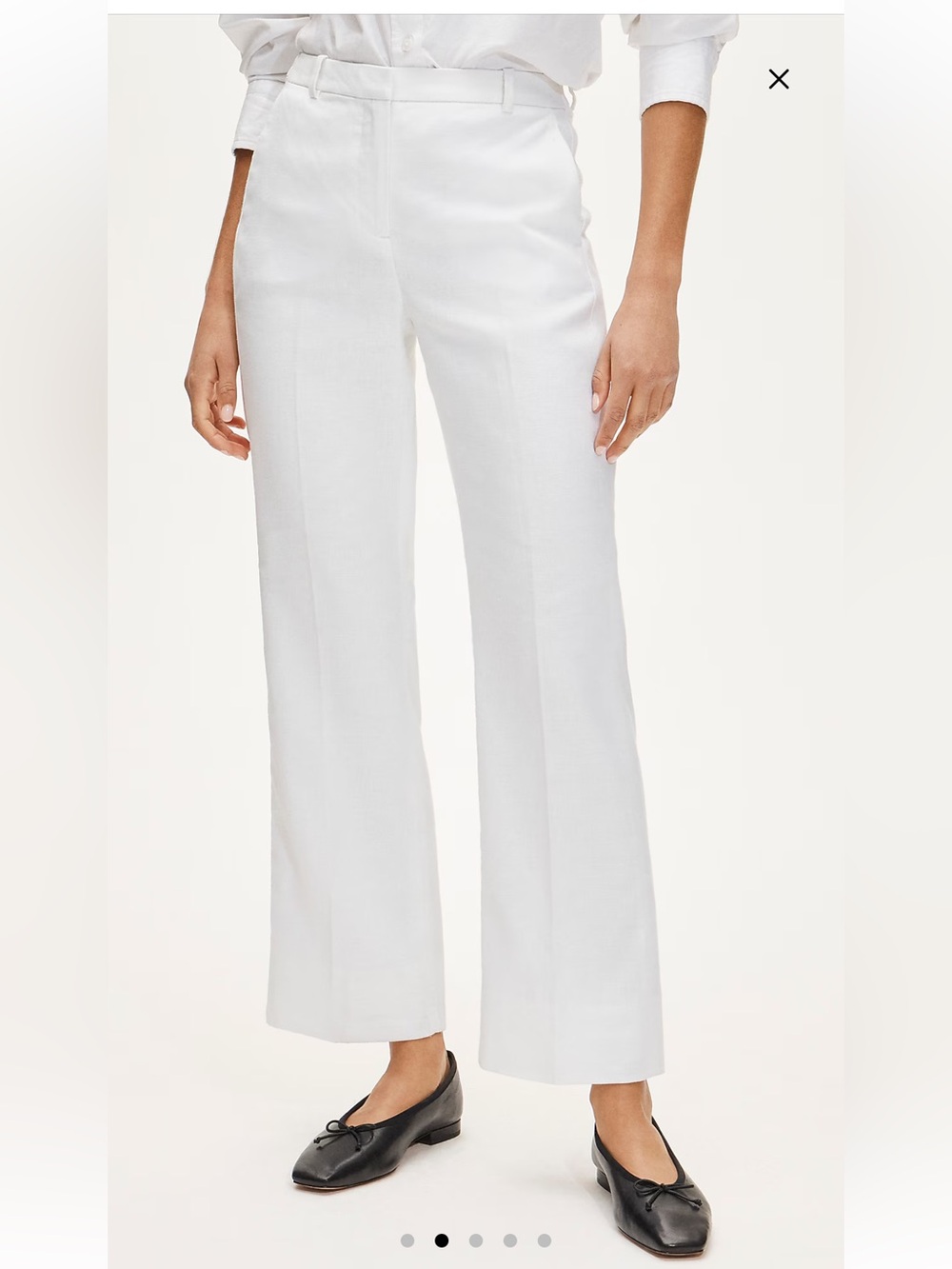 J. Crew Kaya Pant in stretch linen blend- White - Picture 2 of 7